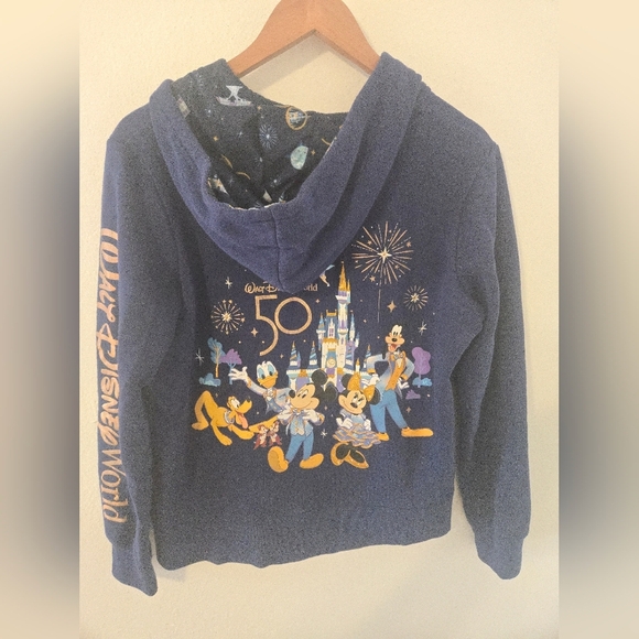 Disney Tops - Disney 50th Anniversary Blue Hoodie Mickey and Friends Womens Large